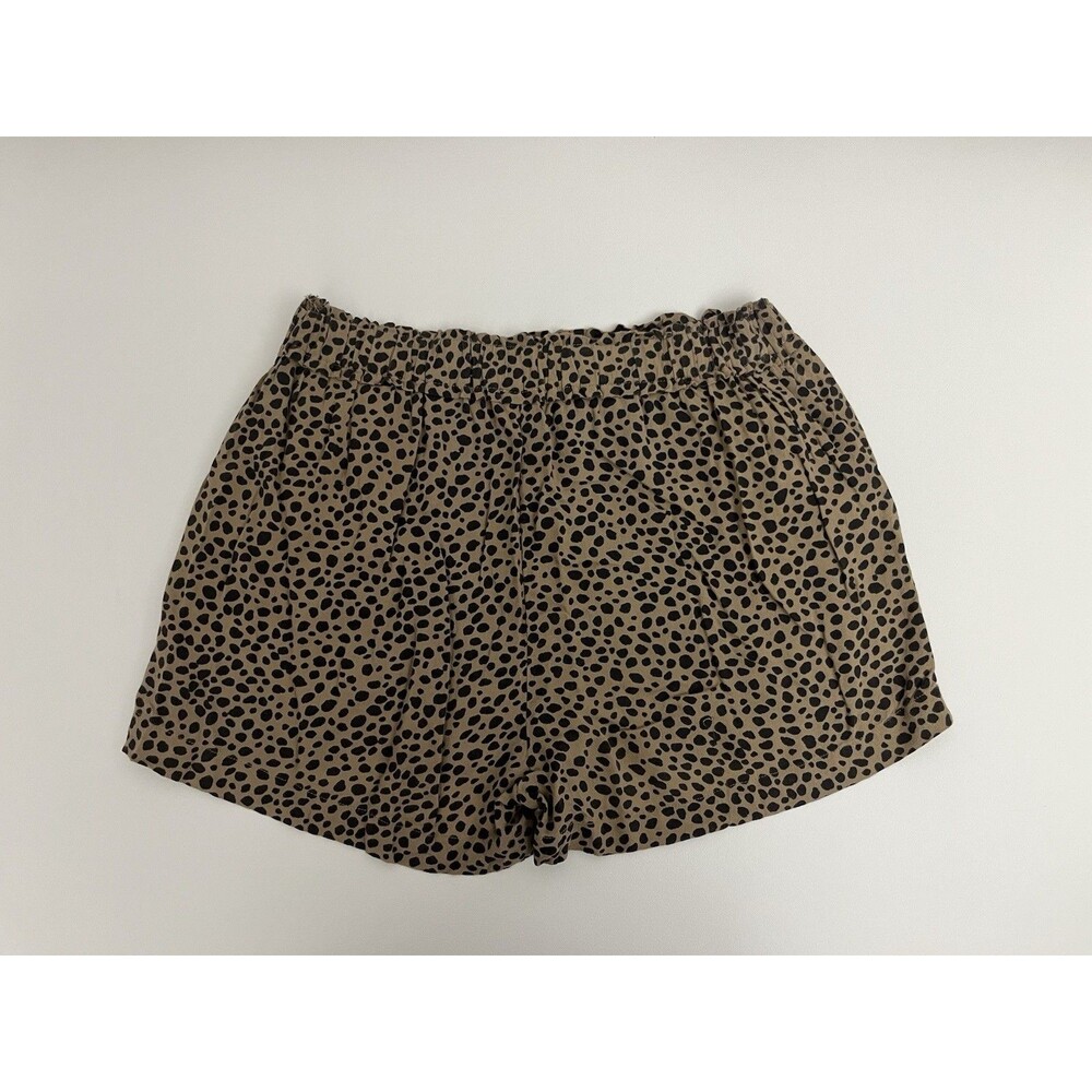 Aerie Women Cheetah Print Pull-on Elastic Waist Shorts Size XS /TP With Pockets